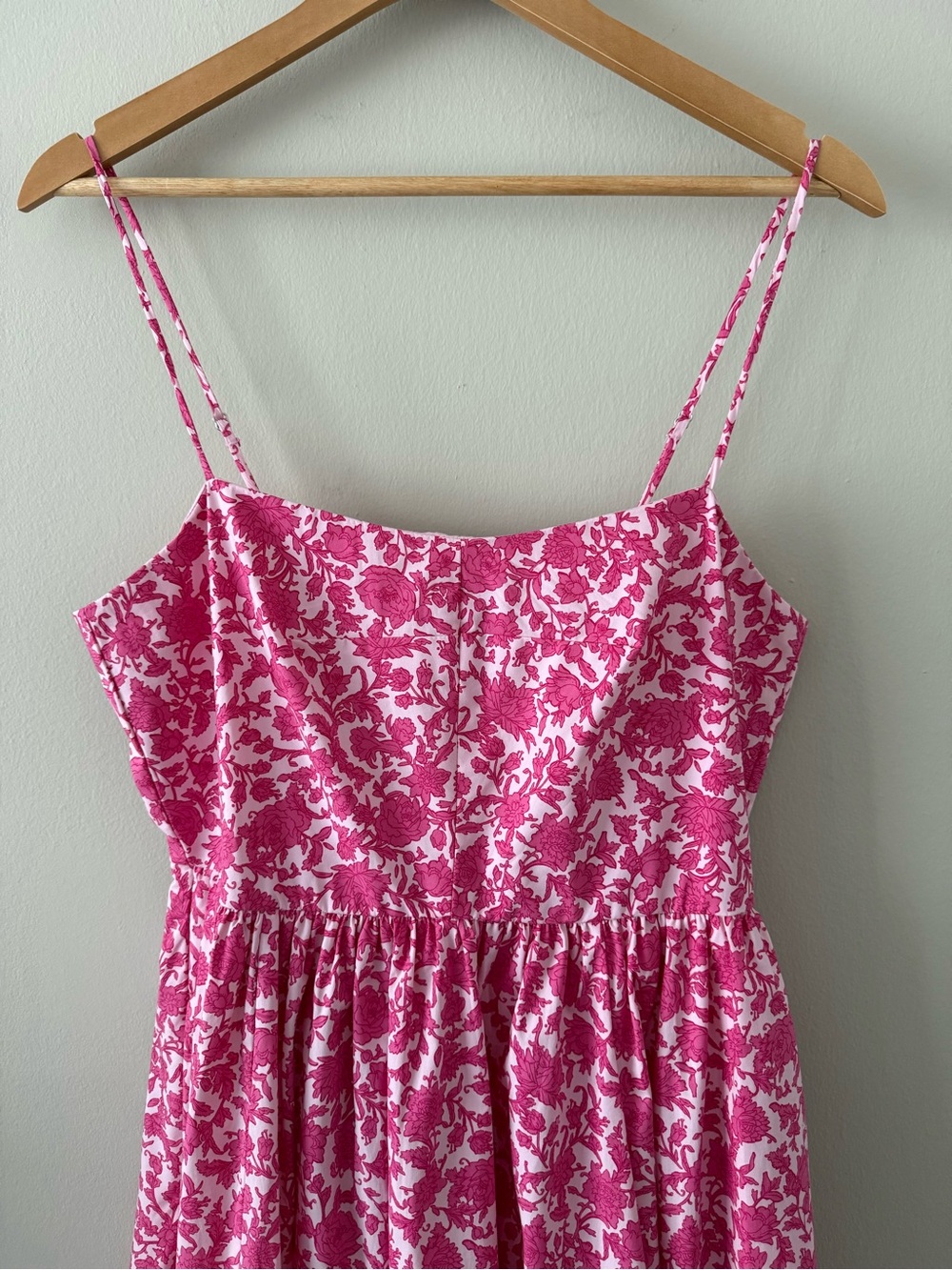 NWT - J. Crew - A-line Cotton Poplin Midi Dress in Rosebud Floral Cupcakes Blush - Picture 5 of 12